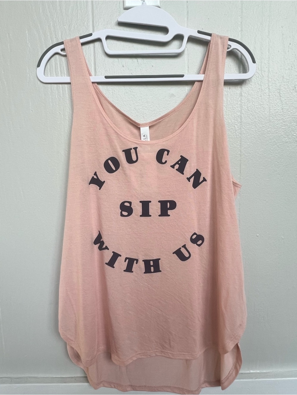 Light Pink Graphic Tank Top